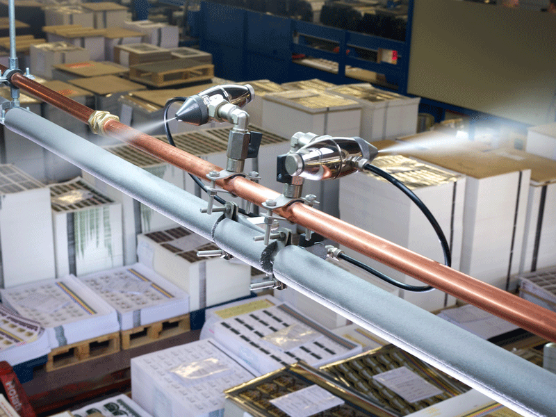 Spray humidifier for printing Spray humidifier for printing